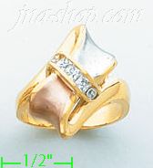 14K Gold Ladies' Ring - Click Image to Close