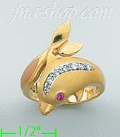 14K Gold Ladies' Ring - Click Image to Close