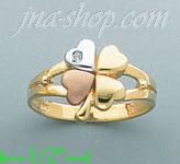 14K Gold Ladies' Ring - Click Image to Close