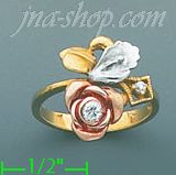 14K Gold Ladies' Ring - Click Image to Close