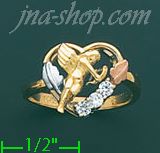 14K Gold Ladies' Ring - Click Image to Close