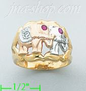 14K Gold Ladies' Ring - Click Image to Close