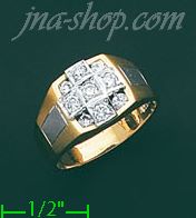 14K Gold CZ Ring - Click Image to Close