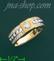 14K Gold CZ Ring - Click Image to Close