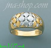 14K Gold Fancy CZ Ring - Click Image to Close