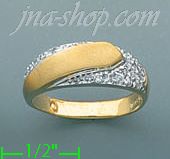 14K Gold Fancy CZ Ring - Click Image to Close