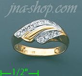 14K Gold Fancy CZ Ring - Click Image to Close