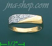 14K Gold Fancy CZ Ring - Click Image to Close