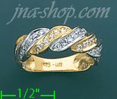 14K Gold Fancy CZ Ring - Click Image to Close