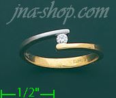 14K Gold Fancy CZ Ring - Click Image to Close