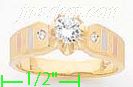 14K Gold Fancy CZ Sets Ring - Click Image to Close