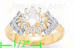 14K Gold Fancy CZ Sets Ring - Click Image to Close