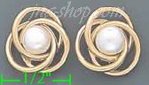 14K Gold Fancy Pearl Sets Earrings - Click Image to Close