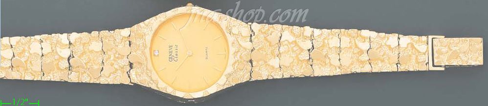 14K Gold Nugget Watch - Click Image to Close