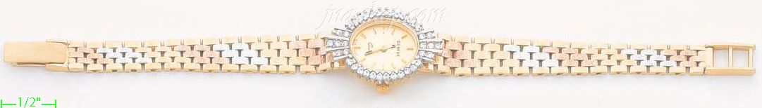 14K Gold Italian Fancy Watch - Click Image to Close