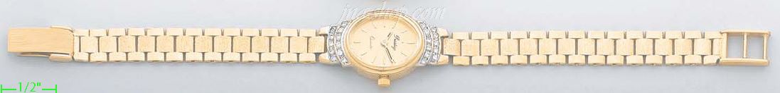 14K Gold Italian Fancy Watch - Click Image to Close