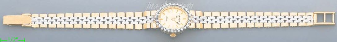 14K Gold Italian Fancy Watch - Click Image to Close