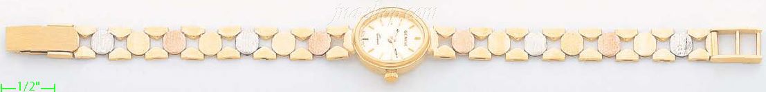 14K Gold Italian 3Color Watch - Click Image to Close