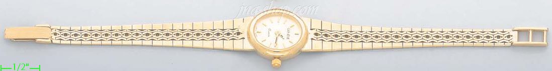 14K Gold Italian Fancy Watch - Click Image to Close