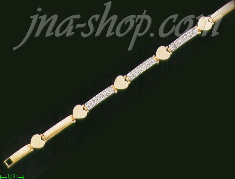 14K Gold Fancy Bracelet - Click Image to Close