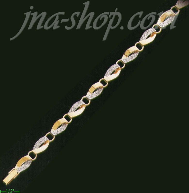 14K Gold Fancy Bracelet - Click Image to Close