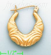 14K Gold Hollow Earrings