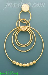 14K Gold Fancy Hoop & Dangling Earrings