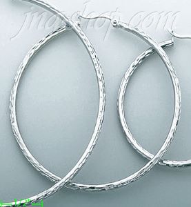 14K Gold White Hoop & Channel CZ Earrings