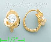 14K Gold Assorted CZ Earrings