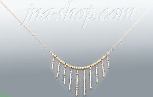 14K Gold Fancy Designs Necklace 17"