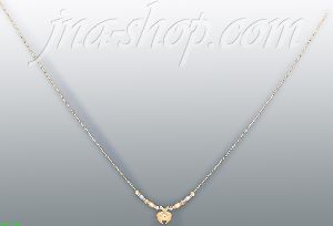 14K Gold Heart Light Fancy Necklace 17"