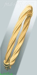 14K Gold Italian Fancy Bangle