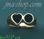 14K Gold High Polished Onyx Ring