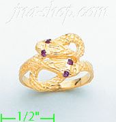 14K Gold Polished Ladies' CZ Ring