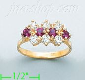 14K Gold Ladies' CZ Ring