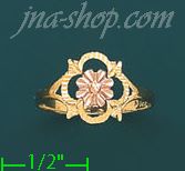 14K Gold 3Color Dia-Cut Ring