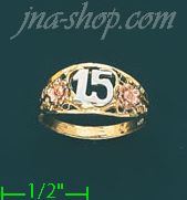 14K Gold 3Color Dia-Cut Ring