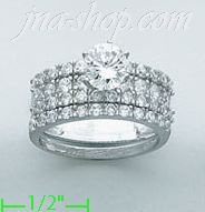 14K Gold High Polished Ladies' CZ Ring