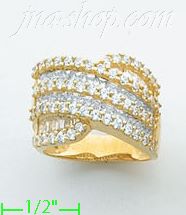 14K Gold High Polished Ladies' CZ Ring