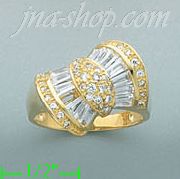 14K Gold High Polished Ladies' CZ Ring