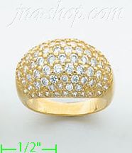 14K Gold High Polished Ladies' CZ Ring