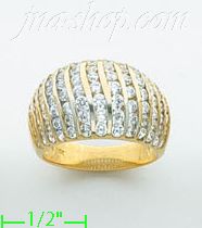 14K Gold High Polished Ladies' CZ Ring